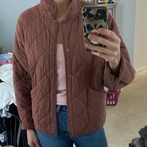 Z supply quilted jacket. Whiskey. Size S